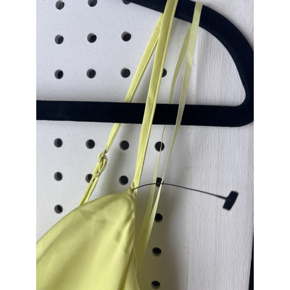 NWT $108 Express Maxi Slip Dress Yellow Women's XS Spaghetti Strap - Picture 7 of 13